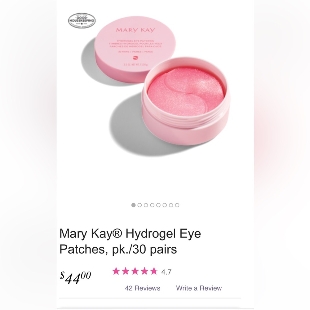 Mary Kay Radiant Pink Hydrogel Eye Patches